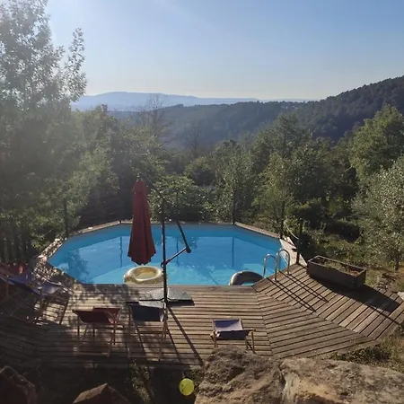 Maison De Hameau Avec Vue Imprenable Et Piscine * Sanilhac (Ardeche)