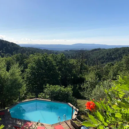 Maison De Hameau Avec Vue Imprenable Et Piscine